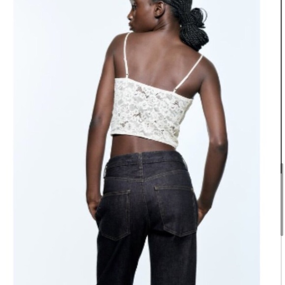 Gorgeous BNWOT ZARA cropped lace tank pink - Picture 4 of 8